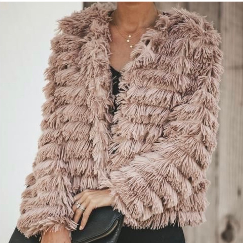 Faux fur jacket
